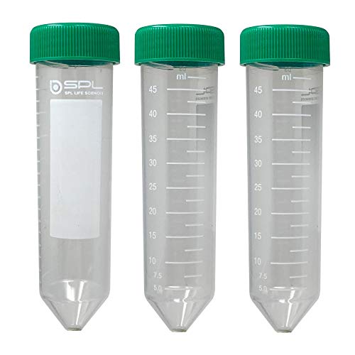 SPL 50ml Conical Centrifuge Tube Polypropylene Screw Cap, Sterile Non - pyrogenic, Non - cytotoxic, DNase/RNase - Free, Resealable Bags (500 Tubes) - size: 500 Tubes