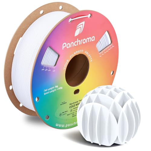Polymaker Panchroma PLA Filament 1.75mm, 1kg, Cold White - color: Basic Pla - 1.75mm Cold White (Hex Code: #D9dfe5), size: 1kg