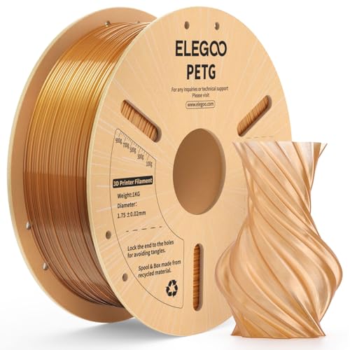 ELEGOO PETG 3D Printer Filament 1.75mm Transparent Amber 1KG - color: Transparent Amber 1kg
