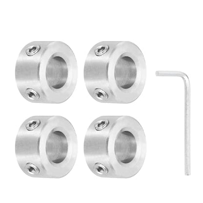 MECCANIXITY 4Pcs Shaft Collars 10mm Bore 2 Screw 20mm OD 10mm Thick - size: 10mm ID 20mm OD 10mm H with 2 Screw