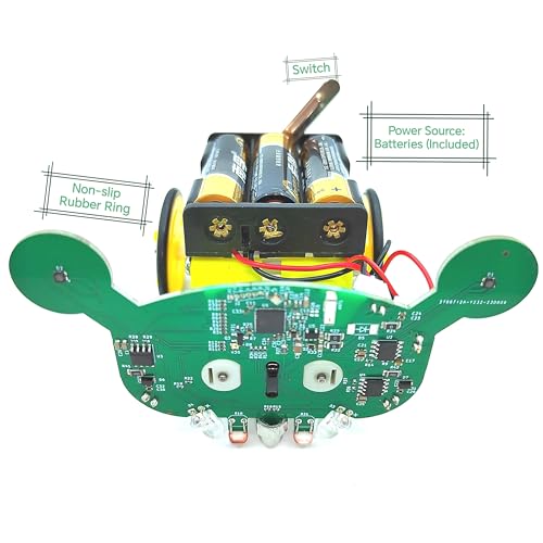 Line Following Robot Kit Smart Robot Assembly Project Kit Obstacle Avoidance Robot with Music DIY Kit Educational Robot Toy, Medium
