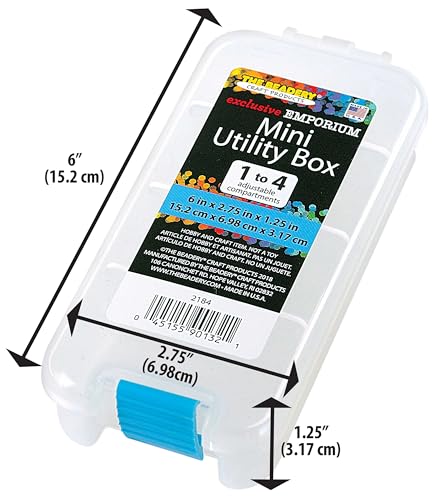 The Beadery Mini Utility Box Storage Container, clear