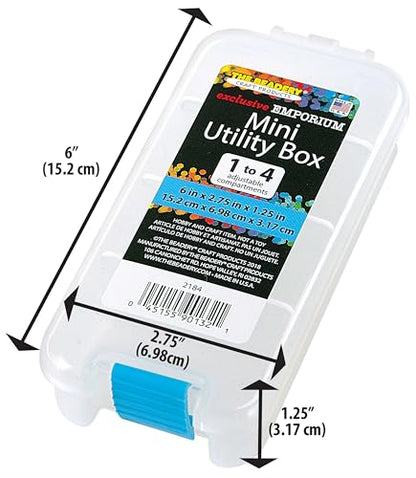 The Beadery Mini Utility Box Storage Container, clear