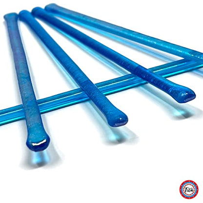 studioTica Handmade Glass Swizzle Sticks: Capri Fire, Set of 5 - color: Capri Fire