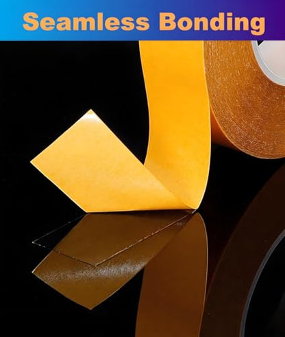 Ultra-Thin Clear Double Sided Adhesive Tape 2 Inch x 85FT Heavy Duty Two Side Strong Sticky Mounting Tape, for DIY Arts & Crafts, Rug Non-slip, Anti Cat Scratch, Paste Wall Decoration, CNC Woodworking - size: 2 inch x 85 feet