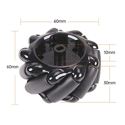 LewanSoul Mecanum Robot Chassis Car Kit with 360° Omnidirectional Wheel, Aluminum Alloy Frame, TT Motor, 66mm Omnidirectional Wheels, Robotic Moving Platform Robot Car DIY Kit (Unassembled)