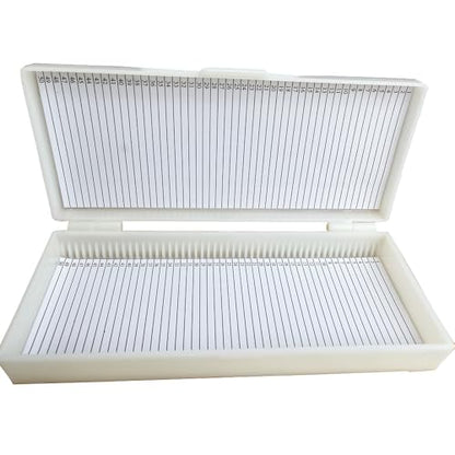 Microscope Slide Box,Plastic Microscope Slide Case Storage Holder (Hold 50 Slides) - size: Hold 50 Slides