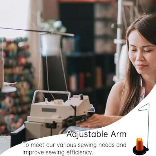 Embroider Adjustable Single Thread Spool Holder, Universal Single Cone and Spool Adjustable Thread Stand for Sewing and Embroidery Machines, Single Thread Stand for Smoother Feed