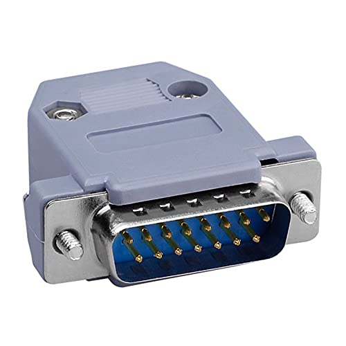 DB15 Solder Connector, 15PIN RS232 Terminal Adapter Breakout Board with Case Assortment Kit(10PCS Male + 10PCS Female) - style: DB15
