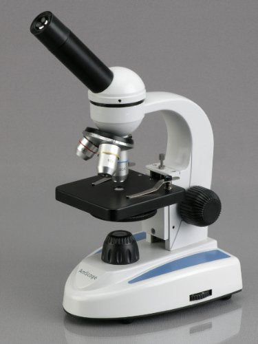 AmScope M149B Compound Monocular Microscope, WF10x and WF20x Eyepieces