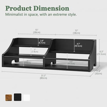 FAVOOSTY 5 Tier Countertop Liquor Bottle Display Shelf Organizer, Black - color: Dark Black