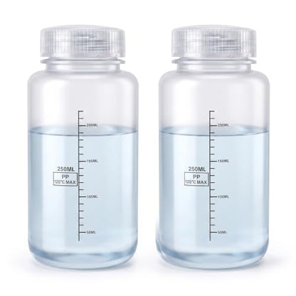 Pool Water Sample Bottle, 2 Pack 8.8 OZ Wide Mouth Liquid Containers