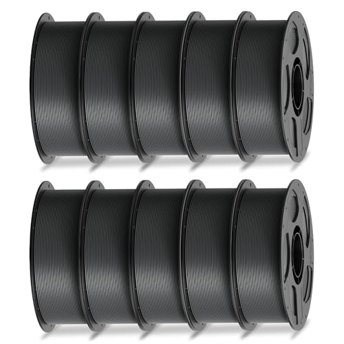 ANYCUBIC 3D Printer Filament PLA Bundle 10KG, Texture Grey - color: 10*1kg Pla Texture Grey