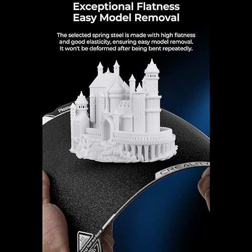 Creality K1 Texture PEI Build Plate Kit, Flexible Spring Steel Platform with Texture PEI Surface and Magnetic Base Sheet Kit for K1, Ender 3 S1/Pro, Ender 3 V3 SE, Ender 5 S1 3D Printer 235x235mm - size: K1 Texture PEI
