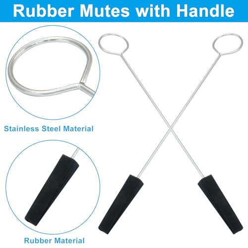 Piutouyar 8 Pack Black Rubber Piano Tuning Mute