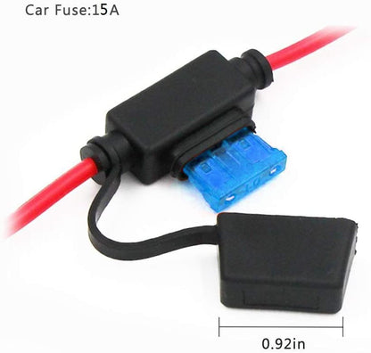 SPARKING 10FT 12V Battery Alligator Clip to SAE 2Pin Quick Disconnect Cable SAE to Battery Clamp-On Cable 15A Fuse (10FT) - size: 10FT