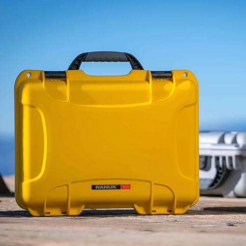 NANUK 910 Empty Waterproof Hard Case – 14.3” x 11.1” x 4.7”, Protective Case for Gear – Impact-Resistant, Dustproof, Airline Carry-On Approved – Made in Canada, Blue - color: Blue, style: Empty