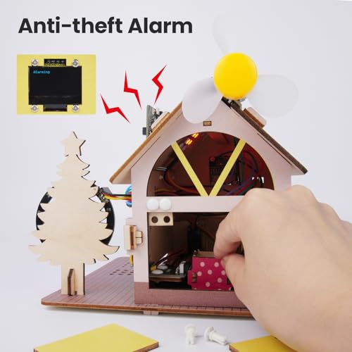 microbit Smart Home for microbit V1 and V2,STEM Education DIY Coding Kit with Online Tutorial,Programming Electronics Kit for Adults(Without Micro:bit and AAA Battery)