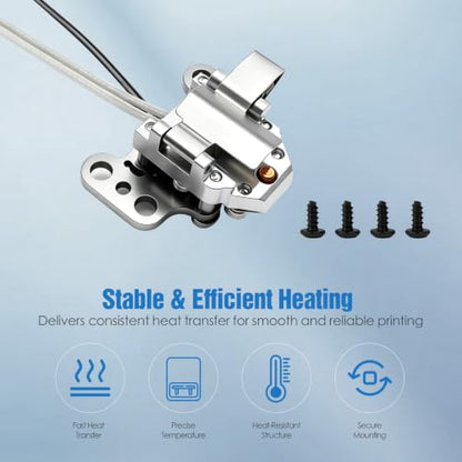Heating Assembly Kit for Flashforge Adventurer 5X / AD5X, Ceramic Heating Element Replacement with Integrated Heating Assembly, 3D Printer Accessories - color: Heating Assembly