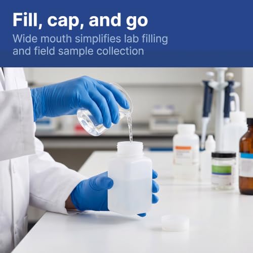 United Scientific™ HDPE Reagent Bottle, Wide Mouth, 175ml/6oz, Pack of 12 - size: 175 mL (6oz)