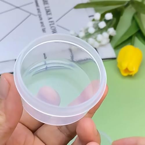 12 Pack 1.01 oz Round Plastic Containers (1.97 x H1.1 inch), Round Transparent Plastic Bead Jar with Lids for Beads, Coins, Safety Pins and Other Craft Jewelry - size: 30 ml (1.97" x 1.1")