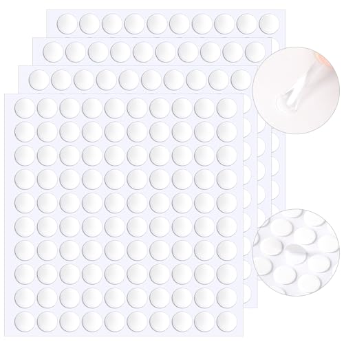 JANYUN 1500 Pcs Sticky Dots 15 mm Round Putty Clear Double Sided Tape - size: 15mm Round 1500pcs