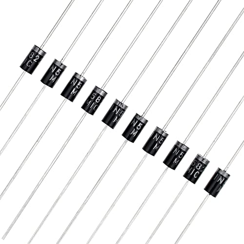 Diodes Assortment Kit: Pack of 350pcs 14 Values, Rectifier Schottky, Fast Recovery, Switching Diode (1N4001 1N4004 1N4007 1N5404 1N5406 1N5408 RL207 1N5817 1N5819 1N5822 UF4007 FR107 FR207 1N4148)