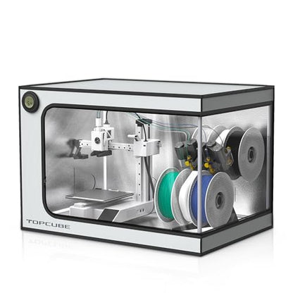 TOPCUBE 3D Printer Enclosure for Bambu Lab A1 Mini Combo with LED Light - size: A1 mini Combo