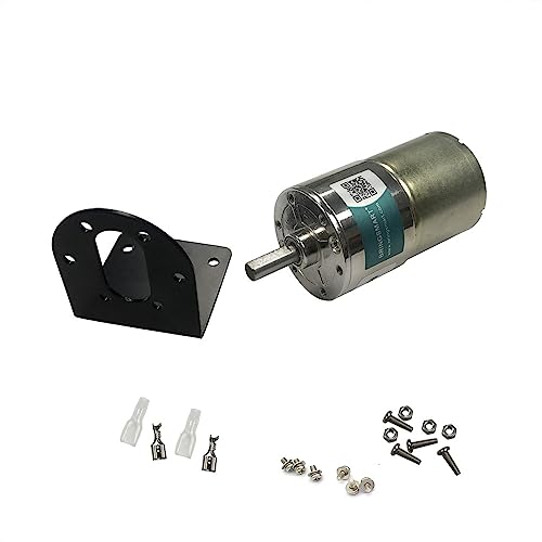 Bringsmart DC 12V 10rpm Gear Motor with Bracket Centric Shaft 37mm Gearbox - style: 12V 10RPM
