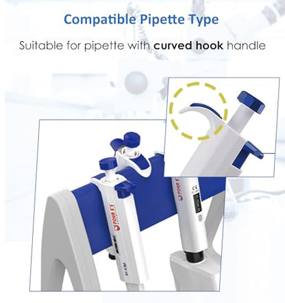 FOUR E'S SCIENTIFIC Pipette Rack, Hold up to 7-8 Pipettes