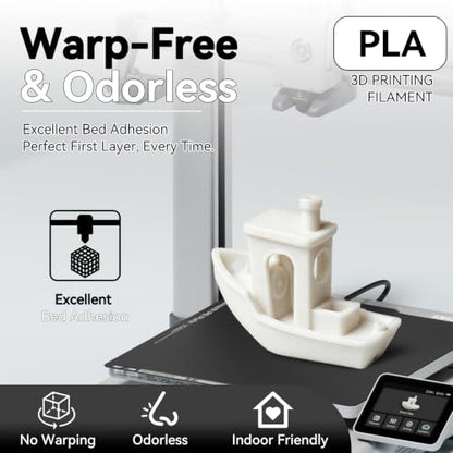 Kingroon PLA Filament 1.75mm 16KG, 16 Spools White 3D Printer Filament Bulk with ±0.02mm Dimensional Accuracy, Low Warping Easy to Print PLA for Most FDM Printers - color: 16kg White