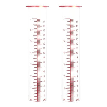 7'' Capacity Rain Gauge Replacement Tube Glass, 2 Pcs - color: Red-2 PCS