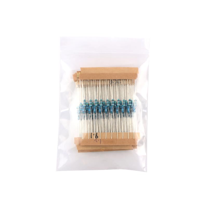 1080Pcs Resistor Kit - 1/4W 1% Precision Metal Film Resistors Assortment for DIY Electronics, 0-10 Ohm Range