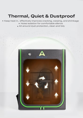 Creality 3D Printer Enclosure with Ventilation & LED Light 20.47"×23.62"×28.35" 3D Printer Cover Fireproof Constant Temperature Ender 3 Enclosure for Ender 3 V3 SE/Ender 3 V3/Ender 3 V4/Ender 3 Pro - color: 2026 New Enclosure - S