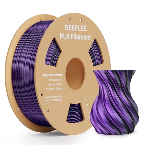 Silk PLA 3D Printer Filament 1.75mm 1kg, Black Purple - color: 1*silk Black Purple