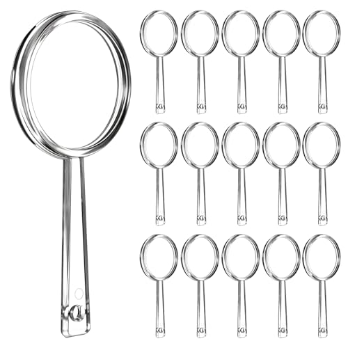 100Pcs Mini Plastic Handheld 5X Magnifying Glass Bulk for Kids