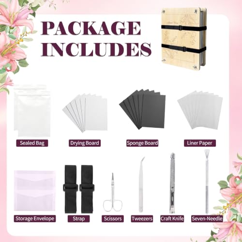 Extra Large Wooden Flower Press Kit– 15" x 11" Pressing Tool Set for Adults