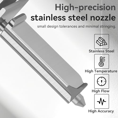 Upgrade A1/ A1 Mini/ A2L Quick-Swap Hotend 0.4mm Stainless Steel Nozzle - size: 0.4mm Stainless Steel Nozzle
