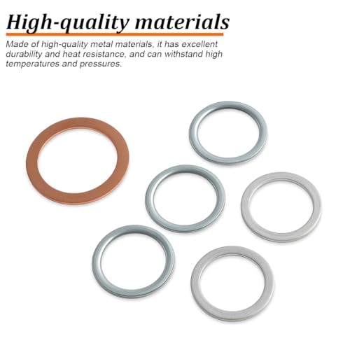 24PCS Differential Transfer Case Crush Washer Gasket Kit, OEM# 1215710010 9043024003 90430A0003 Vehicle Gaskets, Automotive Replacement Accessories, Compatible with RC350 LC500 LX450 - color: 24PCS