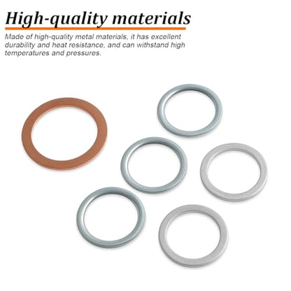 24PCS Differential Transfer Case Crush Washer Gasket Kit, OEM# 1215710010 9043024003 90430A0003 Vehicle Gaskets, Automotive Replacement Accessories, Compatible with RC350 LC500 LX450 - color: 24PCS