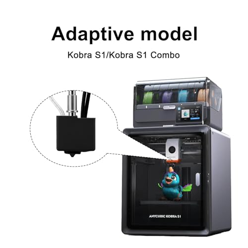 3D Printer 0.2mm S1C Hotend 2Pack Hardened Hotend for Kobra S1 Combo Stainless Steel Print Head Extruder Kit Hot End Hardened Steel Nozzle for Kobra S1 Combo/ACE Pro