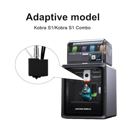 3D Printer 0.2mm S1C Hotend 2Pack Hardened Hotend for Kobra S1 Combo Stainless Steel Print Head Extruder Kit Hot End Hardened Steel Nozzle for Kobra S1 Combo/ACE Pro