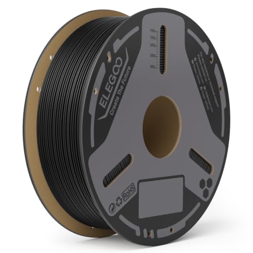 ELEGOO PLA-CF 3D Printer Filament 1.75mm Black 1KG 1.75mm - color: Pla-cf Black 1000g, size: 1KG