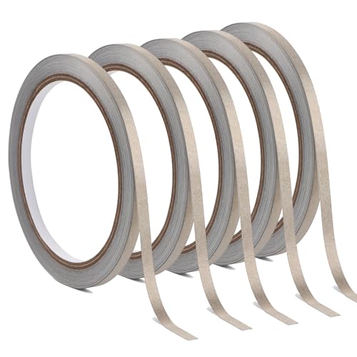 5 Pack 5mm X 10M (0.2in x 32ft) Conductive Nylon Conductive Adhesive Tape, Maker Tape for Paper Circuits, Craft Circuits Arts Crafts Scrapbooking Supplies Projects - color: 5 Pcs Conductive Tape