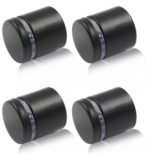 1" x 1" Sign Standoff Screws, Acrylic Black, 4 Pcs - color: Black, size: 1" x 1",4 Pcs