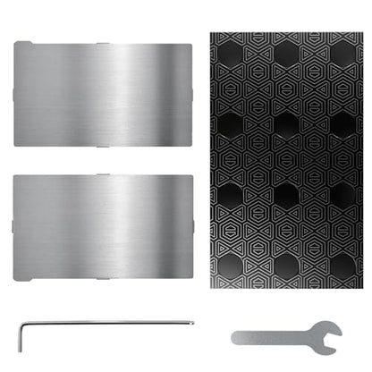 Resin 3D Printer Building Plate, 2PCS Flexible Spring Steel Sheet and 1PCS Steel Base Platform Compatible with ELEGOO Mars 5 / Mars 5 Ultra 3D Printer, 160x95.6mm