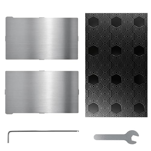 Resin 3D Printer Building Plate, 2PCS Flexible Spring Steel Sheet and 1PCS Steel Base Platform Compatible with ELEGOO Mars 5 / Mars 5 Ultra 3D Printer, 160x95.6mm