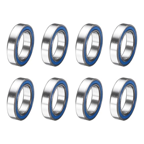 uxcell 8 Pcs 6701-2RS Deep Groove Micro Bearing, 12x18x4mm Chrome Steel - size: 6701-2RS