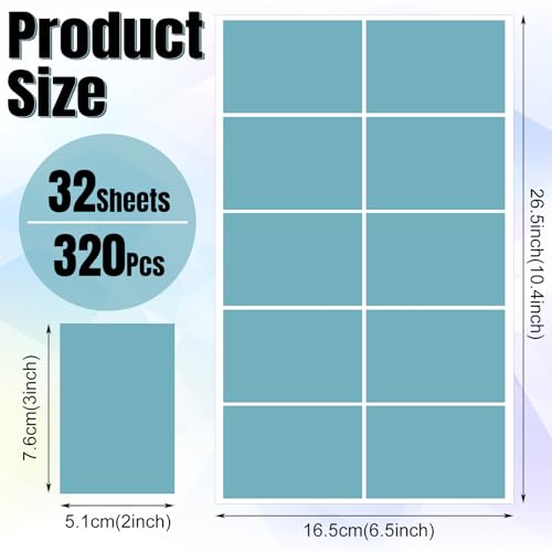 Feifeiya 320 Pcs 3" x 2" Colored Removable Labels for Storage Bins