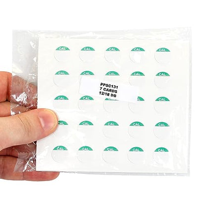 SmartSign Calibration Labels | Pack of 200, 0.75" x 0.75", Write-On Vinyl Stickers, Made in USA - color: Green on White Write-on Labels